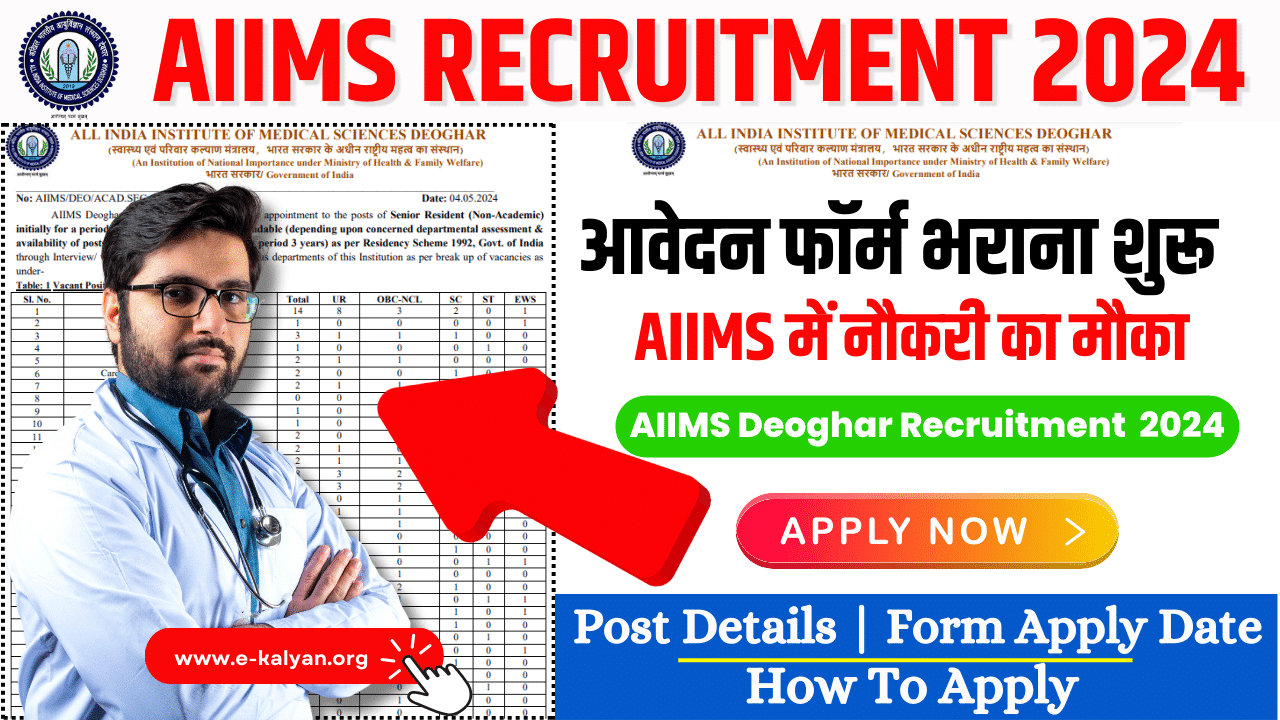 AIIMS Deoghar Recruitment 2024 Apply Now: एम्स देवघर में बम्पर भर्ती का ...