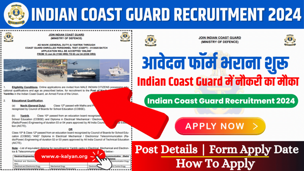 Indian Coast Guard Recruitment 2024