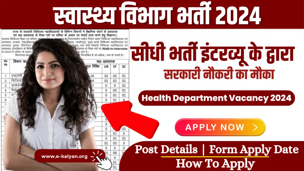 Jharkhand Health Department Recruitment 2024