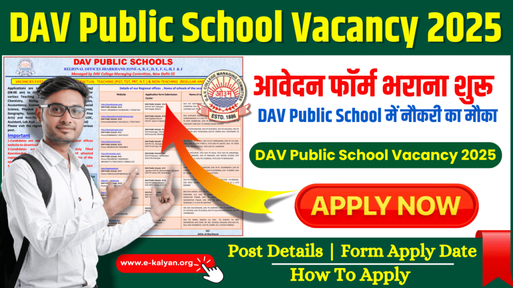 DAV Public School Vacancy 2025