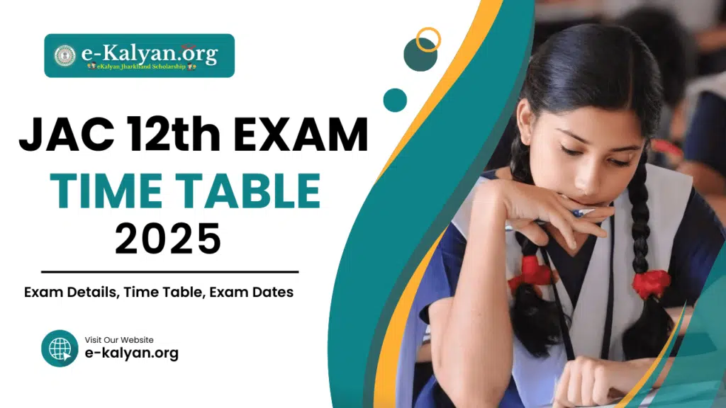 JAC 12th Board Exam Time Table 2025