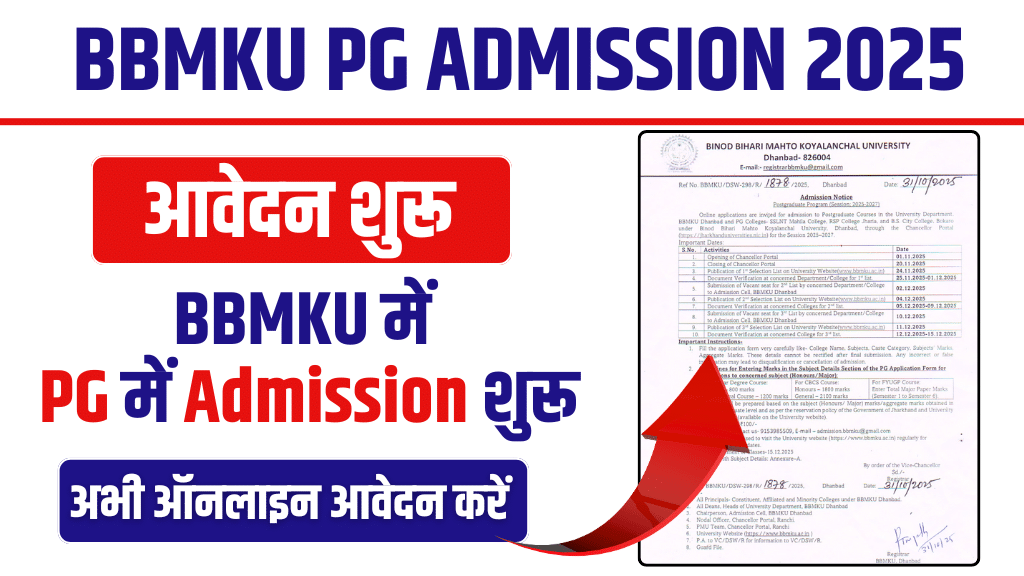 BBMKU PG Admission 2025
