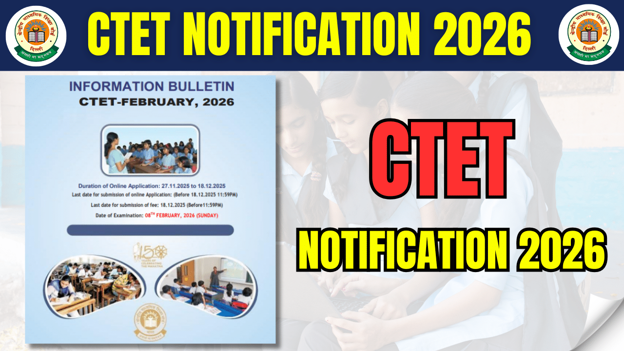 CTET 2026 Notification Out