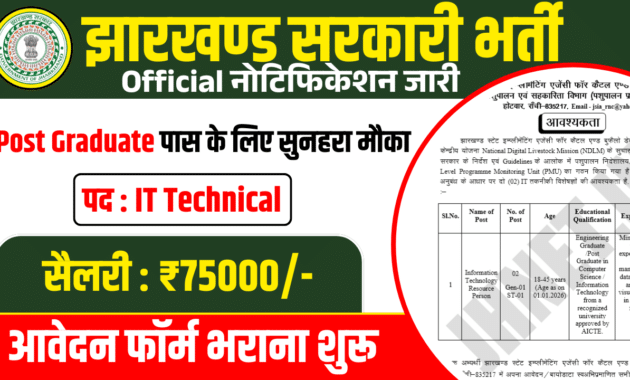 Jharkhand NDLM Recruitment 2026