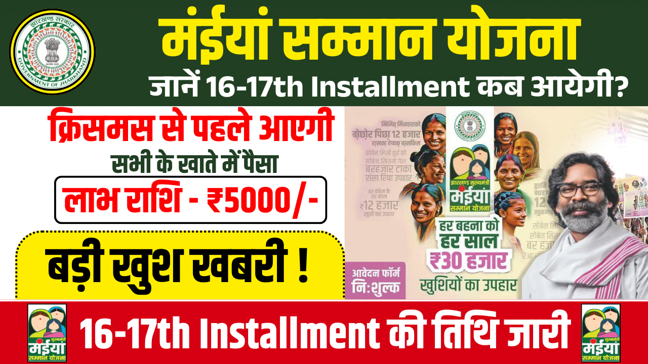 Maiya Samman Yojana 16th–17th Kist