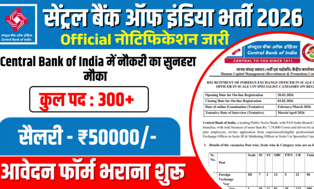 Central Bank of India SO Recruitment 2026