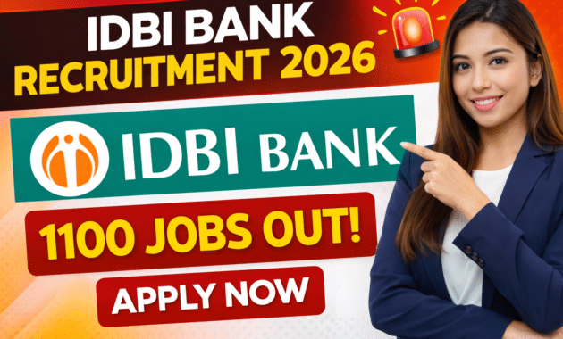 IDBI Bank Junior Assistant Manager Vacancy 2026