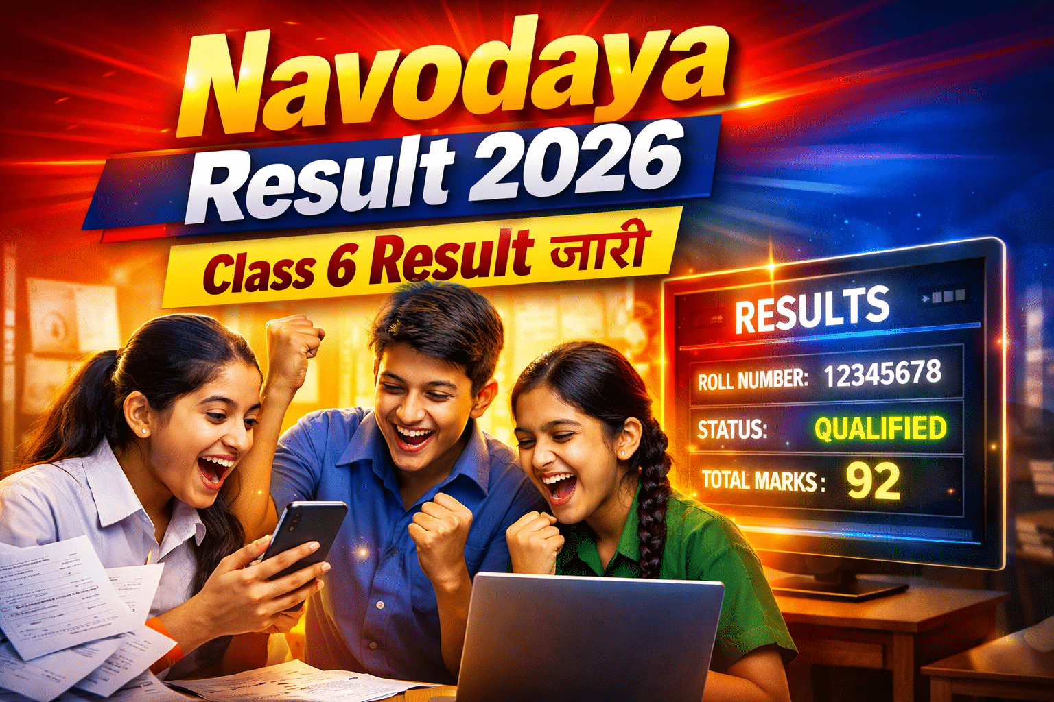 JNVST Class 6 Summer Bound Result 2026 OUT: यहाँ से करें रिजल्ट चेक और स्कोरकार्ड डाउनलोड 1 JNVST Class 6 Summer Bound Result 2026